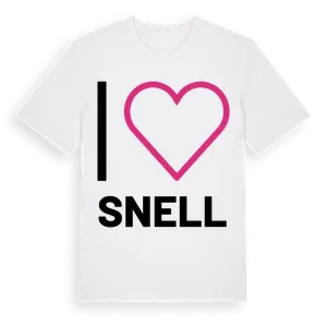 Jag älskar Snell t-shirt stort tryck – ekologisk bomull t-shirt från Pinshirt
