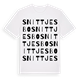 White t-shirt med Snittjesbo ordlek t-shirt