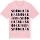 Pink Cotton t-shirt med Snödbränna ordlek t-shirt