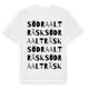 White t-shirt med Södra Alträsk ordlek t-shirt