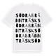 White t-shirt med Södra Brännträsk ordlek t-shirt