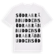 White t-shirt med Södra Brännudden ordlek t-shirt