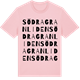 Pink Cotton t-shirt med Södra Granliden ordlek t-shirt