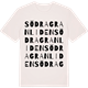 Vintage White t-shirt med Södra Granliden ordlek t-shirt