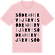 Pink Cotton t-shirt med Södra Hirvijärvi ordlek t-shirt
