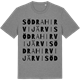 Mid Heather Gray t-shirt med Södra Hirvijärvi ordlek t-shirt