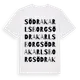 White t-shirt med Södra Karlsborg ordlek t-shirt