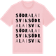 Pink Cotton t-shirt med Södra Laisvik ordlek t-shirt