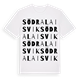 White t-shirt med Södra Laisvik ordlek t-shirt