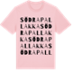 Pink Cotton t-shirt med Södra Pallakka ordlek t-shirt