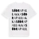 White t-shirt med Södra Pallakka ordlek t-shirt
