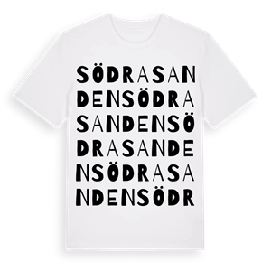 Södra Sanden ordlek t-shirt – ekologisk bomull t-shirt från Pinshirt