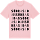 Pink Cotton t-shirt med Södra Sidan ordlek t-shirt