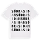 White t-shirt med Södra Sidan ordlek t-shirt