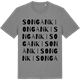 Mid Heather Gray t-shirt med Songanki ordlek t-shirt