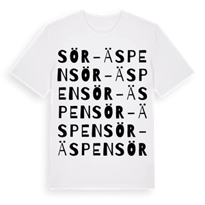 Sör-äspen ordlek t-shirt – ekologisk bomull t-shirt från Pinshirt