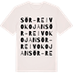 Vintage White t-shirt med Sör-Reivokojan ordlek t-shirt