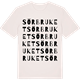 Vintage White t-shirt med Sörbruket ordlek t-shirt