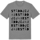 Mid Heather Gray t-shirt med Städdjejaur ordlek t-shirt
