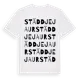 White t-shirt med Städdjejaur ordlek t-shirt