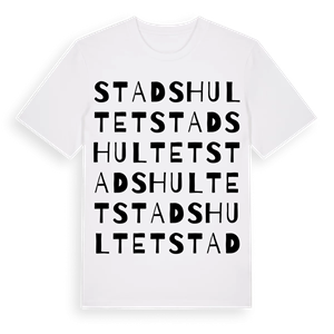 Stadshultet ordlek t-shirt – ekologisk bomull t-shirt från Pinshirt