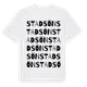 White t-shirt med Stadsön ordlek t-shirt