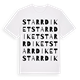 White t-shirt med Starrdiket ordlek t-shirt