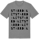 Mid Heather Gray t-shirt med Starrdiket ordlek t-shirt