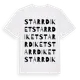 White t-shirt med Starrdiket ordlek t-shirt