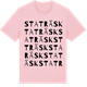 Pink Cotton t-shirt med Staträsk ordlek t-shirt