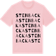 Pink Cotton t-shirt med Stenbacka ordlek t-shirt