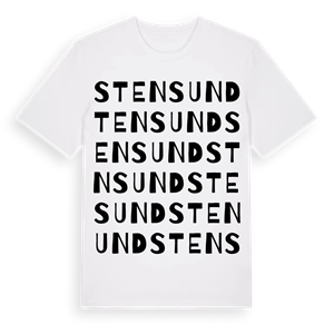 Stensund ordlek t-shirt – ekologisk bomull t-shirt från Pinshirt