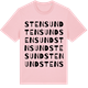 Pink Cotton t-shirt med Stensund ordlek t-shirt