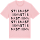 Pink Cotton t-shirt med Stibma ordlek t-shirt