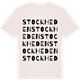 Vintage White t-shirt med Stockheden ordlek t-shirt