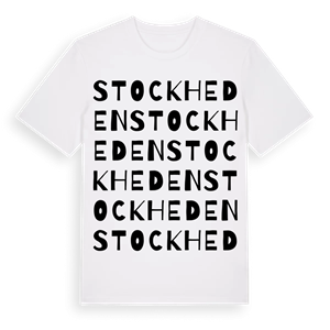 Stockheden ordlek t-shirt – ekologisk bomull t-shirt från Pinshirt