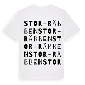Stor-Räbben ordlek t-shirt – ekologisk bomull t-shirt från Pinshirt