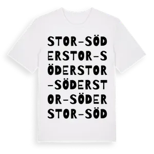 Stor-Söder ordlek t-shirt – ekologisk bomull t-shirt från Pinshirt