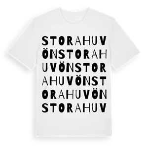 Stora Huvön ordlek t-shirt – ekologisk bomull t-shirt från Pinshirt
