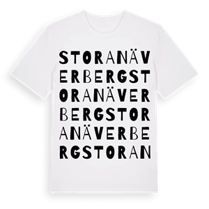 Stora Näverberg ordlek t-shirt – ekologisk bomull t-shirt från Pinshirt