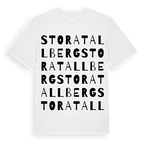 Stora Tallberg ordlek t-shirt – ekologisk bomull t-shirt från Pinshirt
