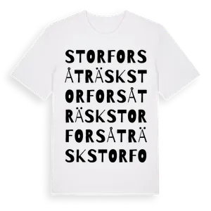 Storfors Åträsk ordlek t-shirt – ekologisk bomull t-shirt från Pinshirt