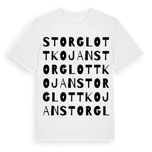 Storglottkojan ordlek t-shirt – ekologisk bomull t-shirt från Pinshirt