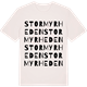 Vintage White t-shirt med Stormyrheden ordlek t-shirt