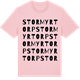 Pink Cotton t-shirt med Stormyrtorp ordlek t-shirt