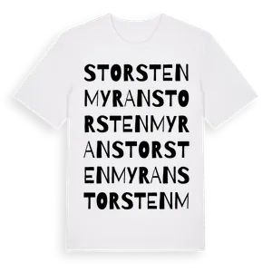 Storstenmyran ordlek t-shirt – ekologisk bomull t-shirt från Pinshirt