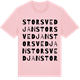Pink Cotton t-shirt med Storsvedjan ordlek t-shirt
