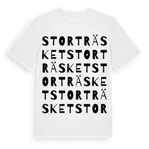 Storträsket ordlek t-shirt – ekologisk bomull t-shirt från Pinshirt