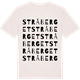 Vintage White t-shirt med Stråberget ordlek t-shirt