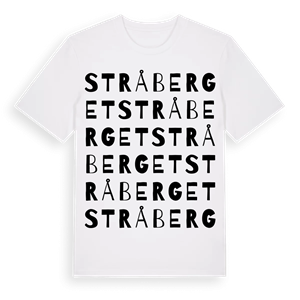 Stråberget ordlek t-shirt – ekologisk bomull t-shirt från Pinshirt